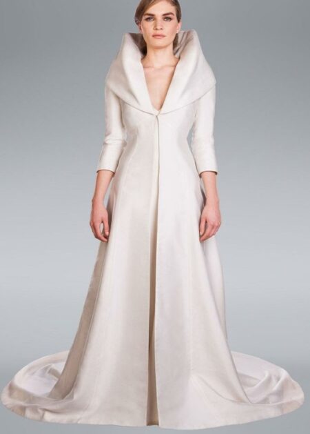 Cappotti da Sposa Economici, vendita su Internet, buona qualità e buon prezzo, tessuto di raso, maniche tre quarti