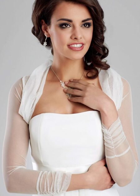 Coprispalle Sposa Classico in tulle con maniche lunghe