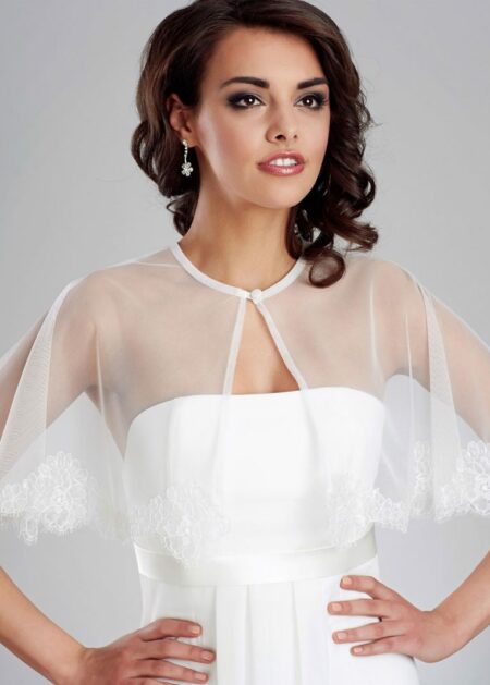 Mantella Corta da Sposa in Tulle, Stola a prezzo economico online