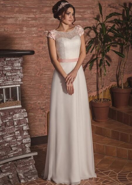 Abito da sposa elegante e raffinato per le spose più delicate perfetto per matrimonio civile